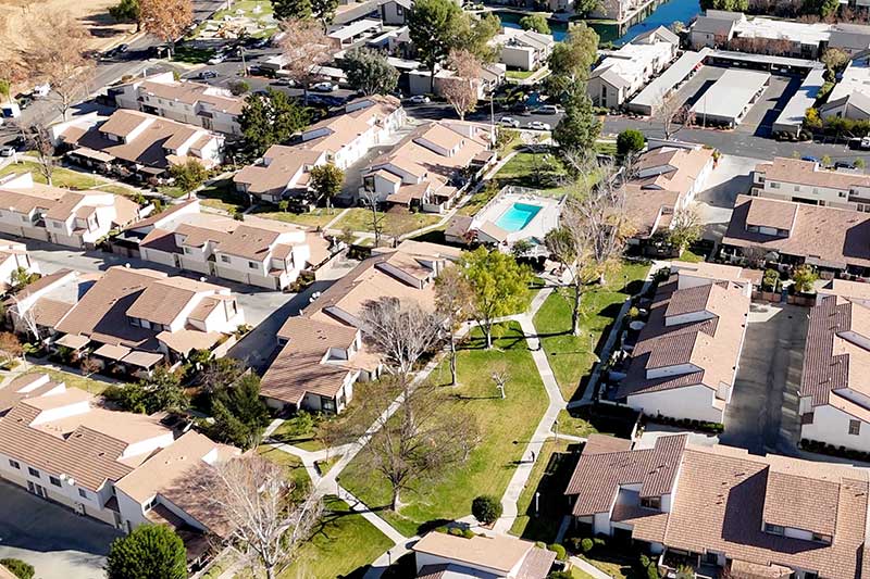 Birdseye View of Townhomes in Valencia Fairways