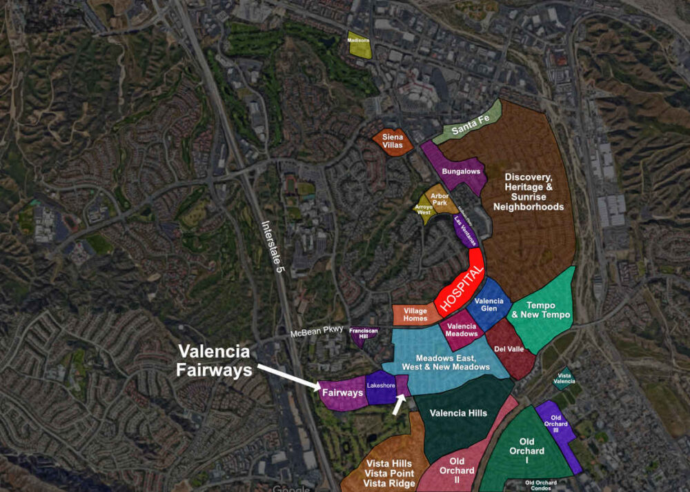 Map of Subdivisions in Heart of Valencia