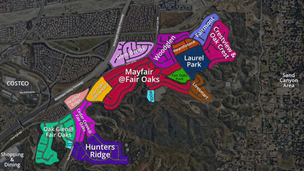Subdivision Map of Fair Oaks Ranch