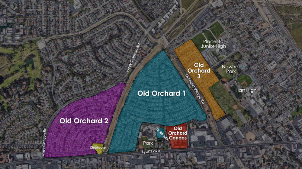 Map Graphic of Old Orchard Neighborhood