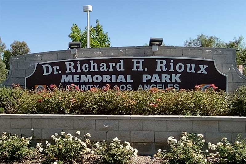Richard H Rioux Park Sign