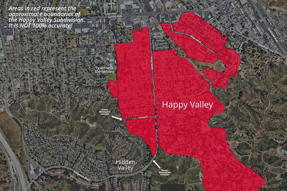 Happy Valley Community Map Overlay