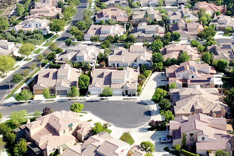 Aerial View of 55 Plus Homes in Belcaro