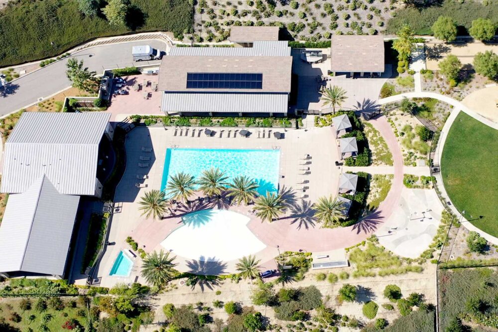 Overhead View of Aliento Pools and Hot Tub