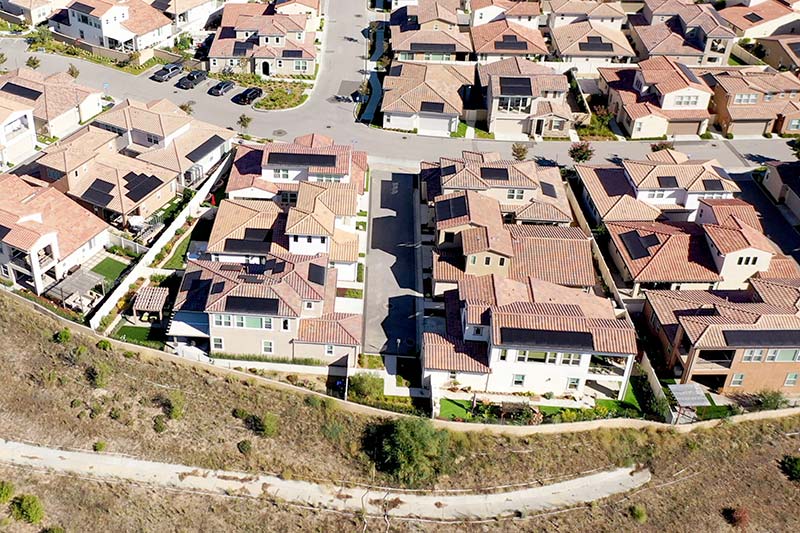 Aerial Shot of Typical Homes in Galloway Community