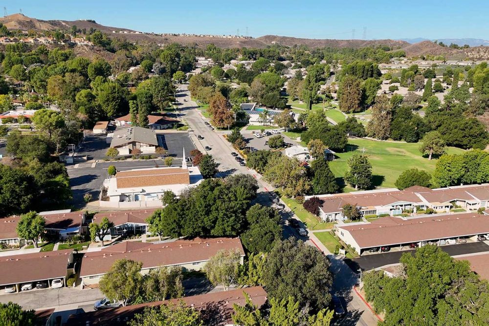 Aerial View of Ave of the Oaks in Friendly Valley