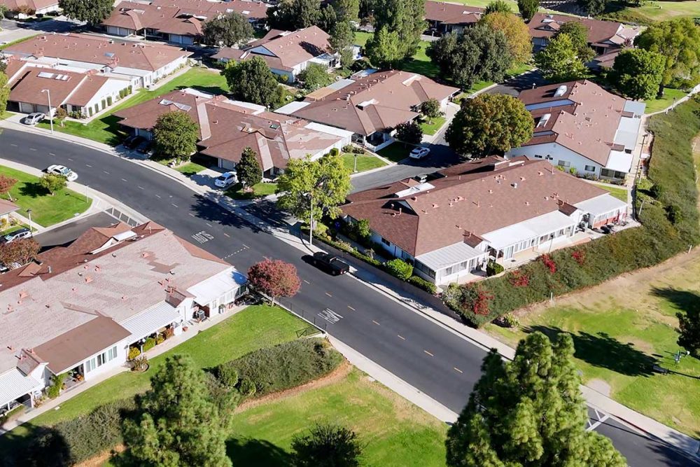 Aerial View of Townhomes in Friendly Valley