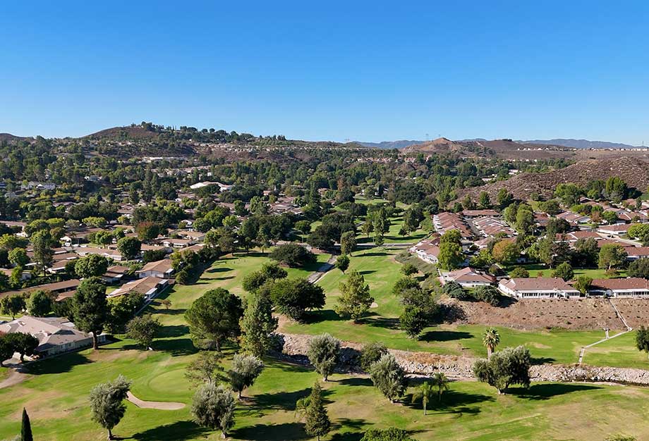 Aerial of Golf Course in the Friendly Valley 55+ Community
