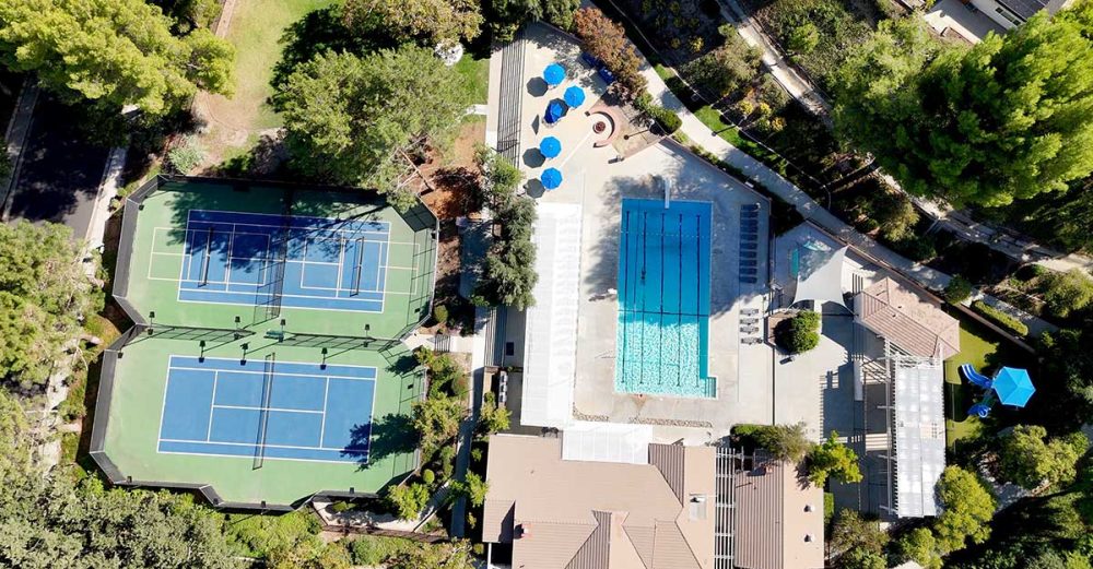 Aerial View of Valencia Hills HOA Recreation Area