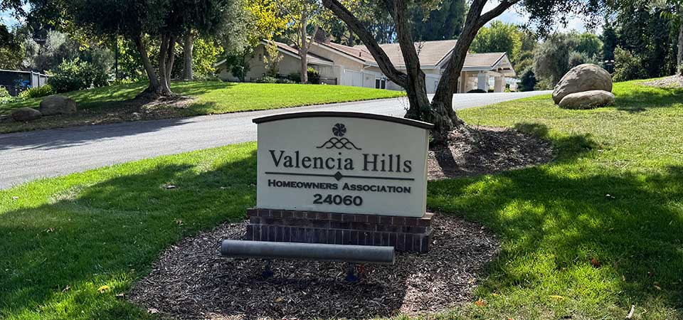 Valencia Hills Community Sign