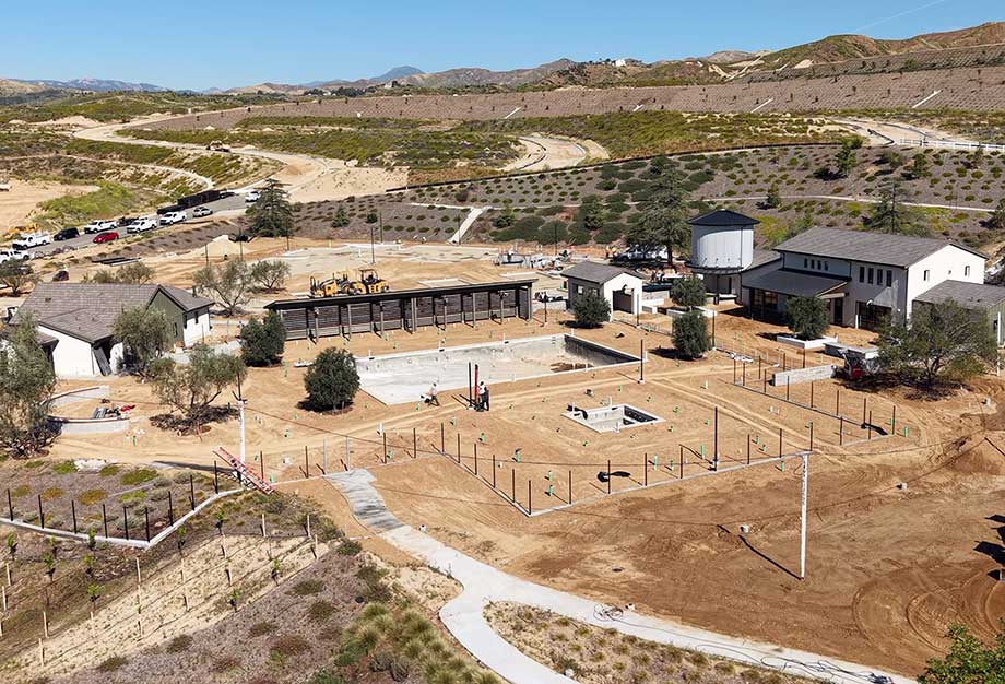 Aerial View of the HOA Pool Area in Williams Ranch in Apr 2026