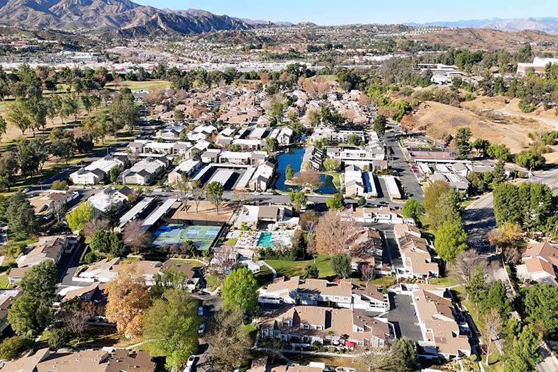 Aerial of Lakeshow Looking West