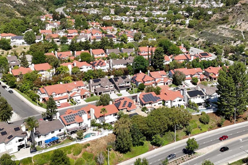Aerial of Homes in Winterset of Stevenson Ranch