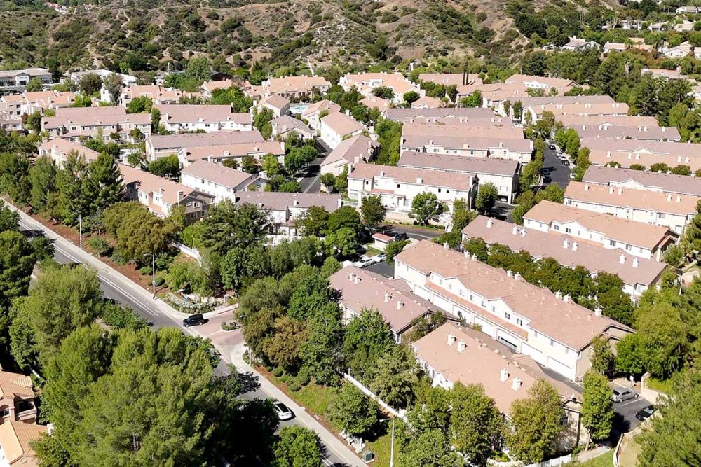 Aerial of Palisades Condo Complex in Stevenson Ranch