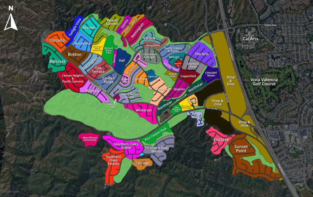 Map of Stevenson Ranch in April of 2026