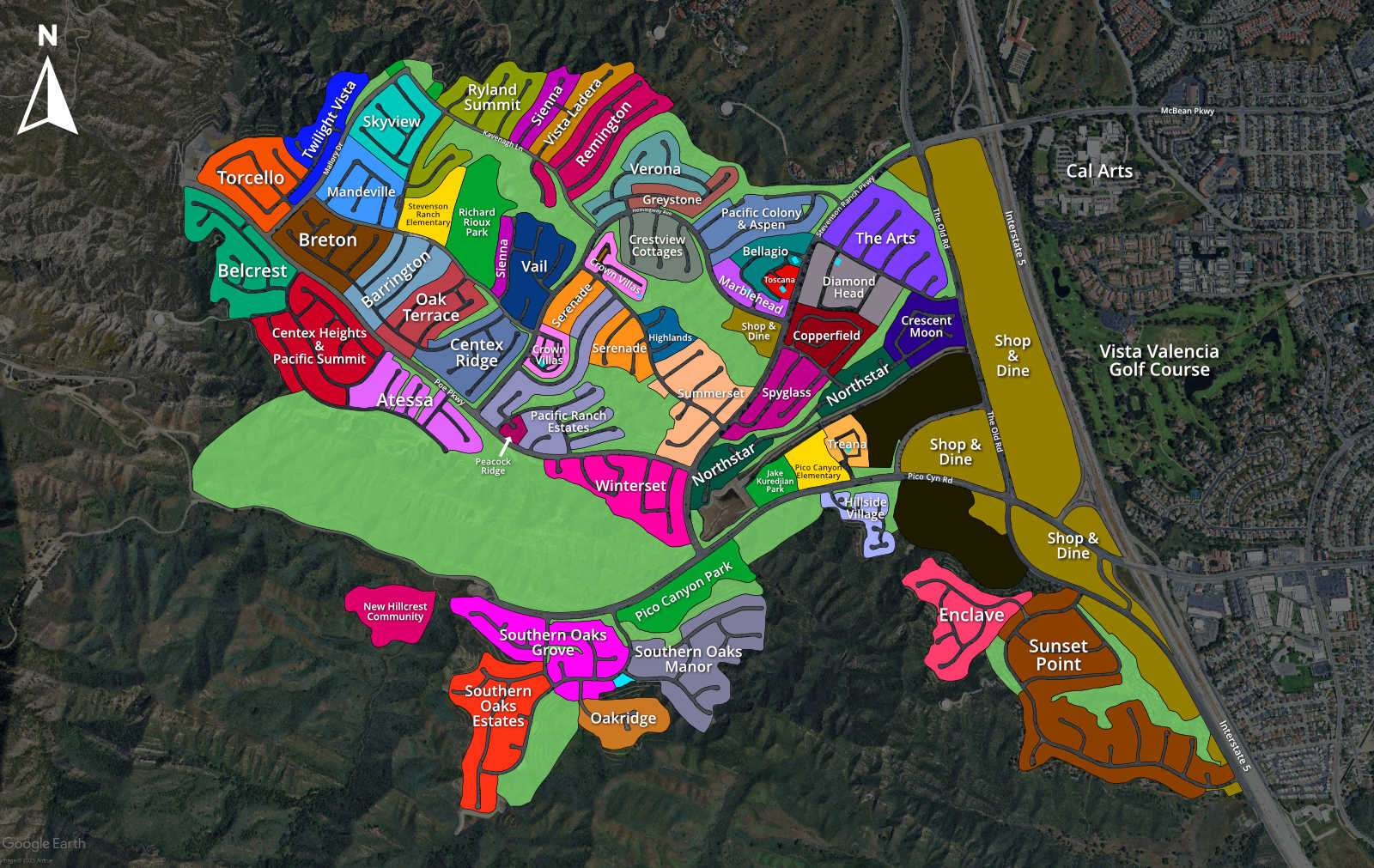 Map of Stevenson Ranch in April of 2026