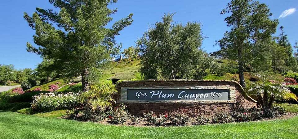 Plum Canyon Community Sign