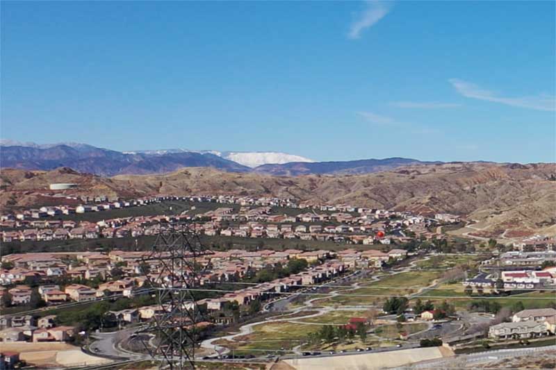 Drone Shot of Valencia West Hills