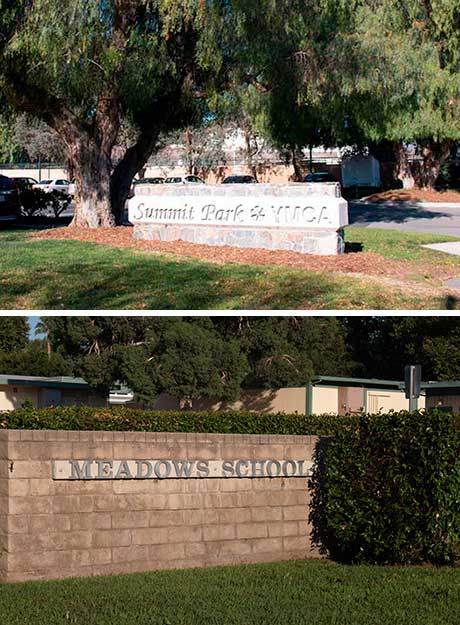 Summit Park and Meadows Elementary School Sign