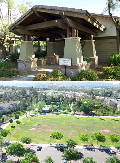 The Trelles Clubhouse and Heritage Park in Creekside