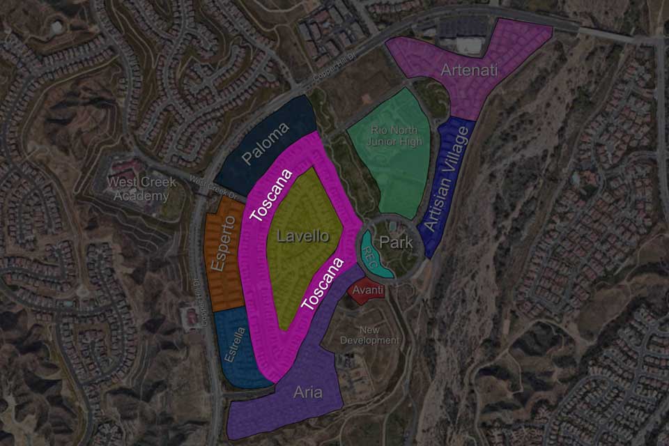 Map of Toscana West Creek