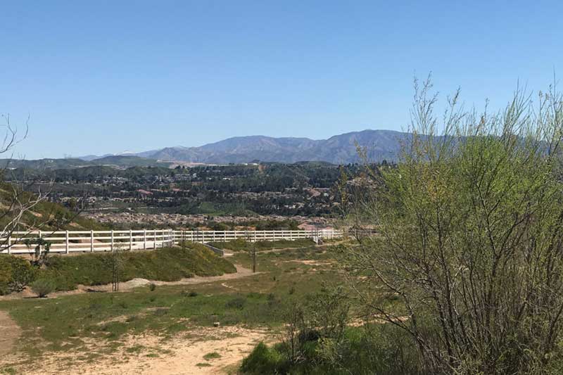 Trail views in Valencia West Hills