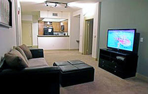 Typical Condo Living Room at the Villas at Town Center