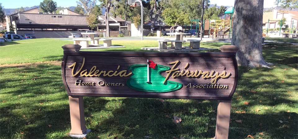 Valencia Fairways Community Sign