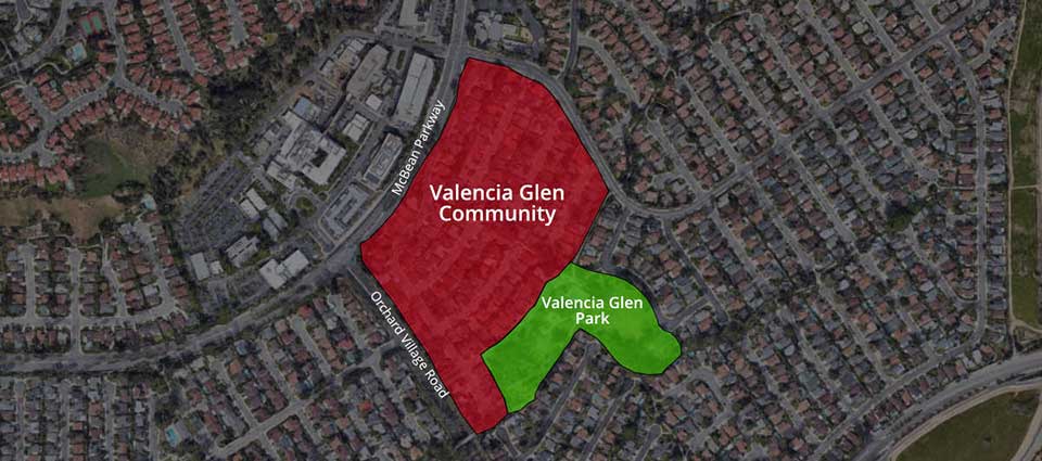 Valencia Glen Map Overlay
