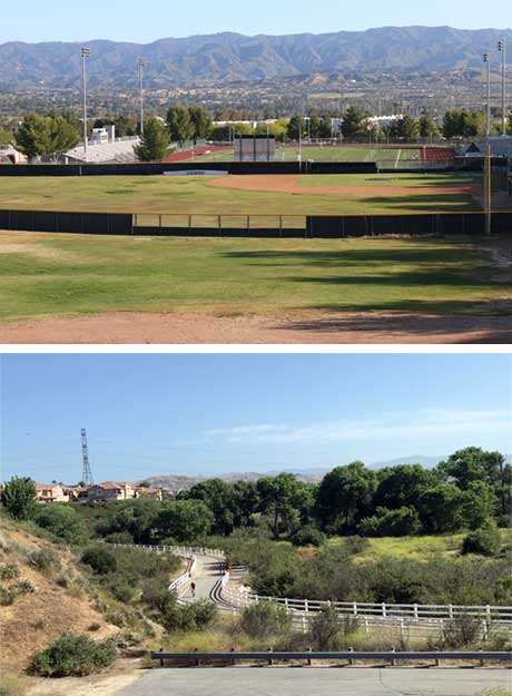 Valencia High School Fields and Nearby Trails
