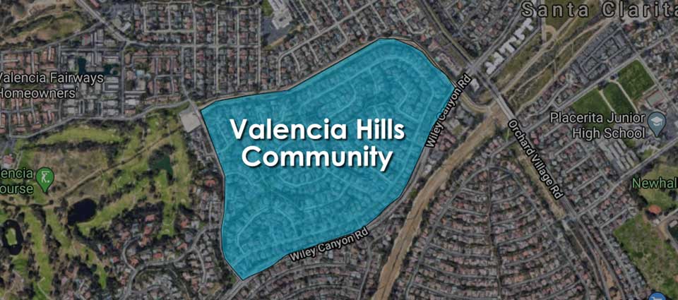Valencia Hills Map