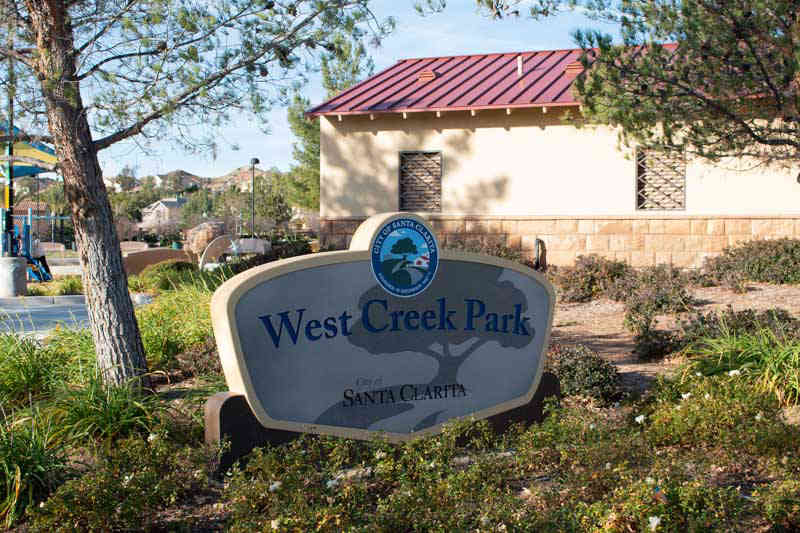 West Creek Park Sign