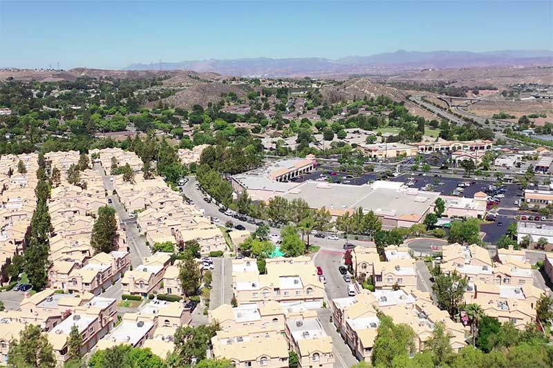 Aerial Shot Facing West from Vista Del Canon