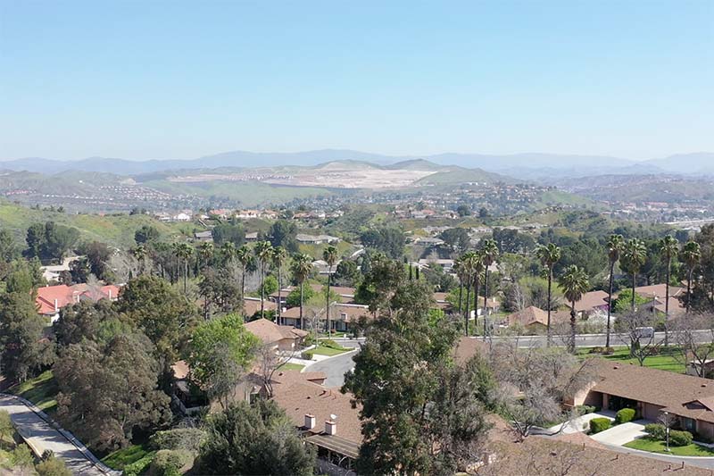 Aerial Shot of Canyon Country from Valle Di Oro Community