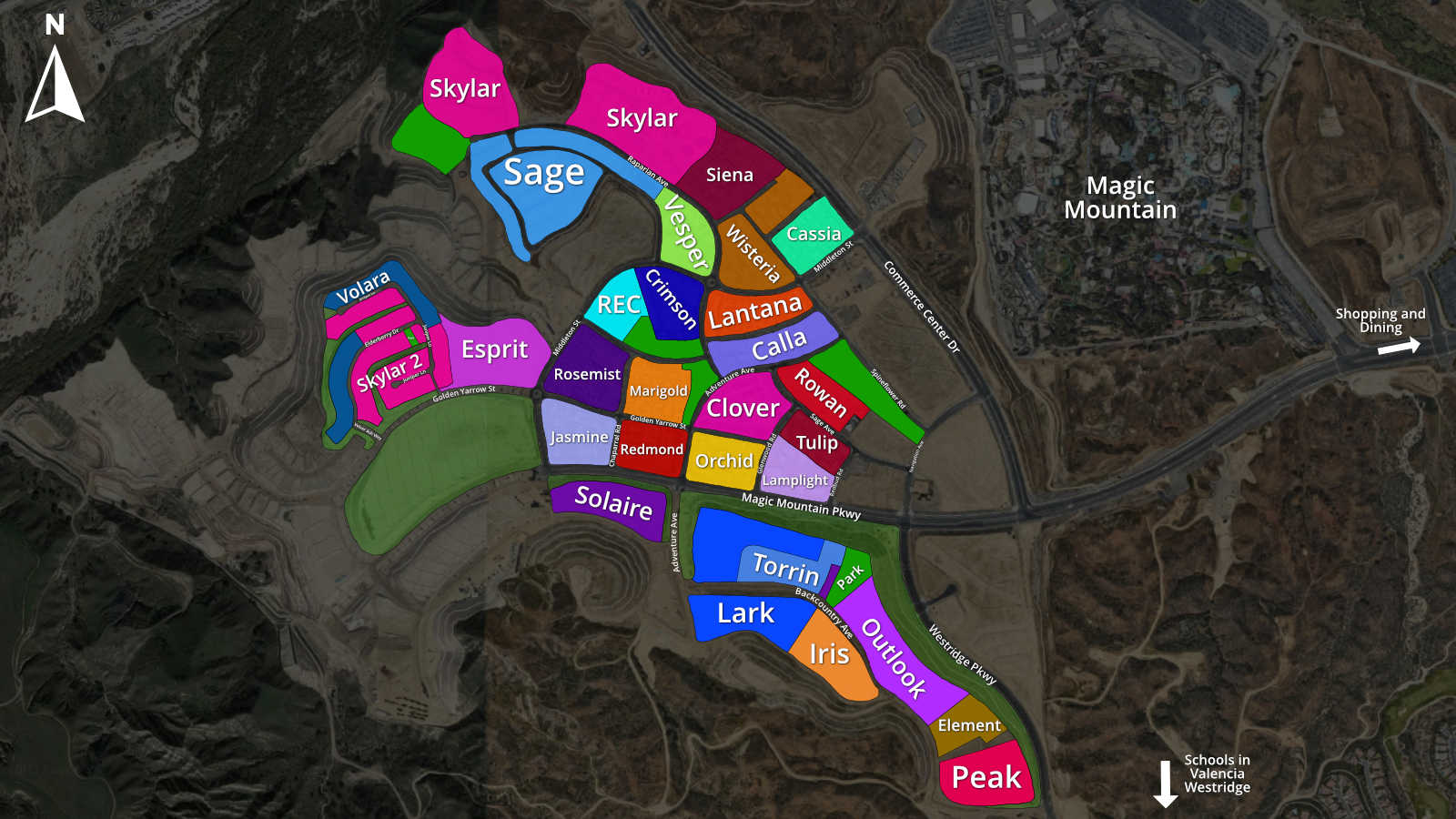 FivePoint Valencia Subdivision Map 2025