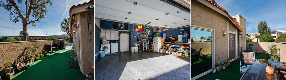 Garage and Patio at River Circle