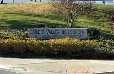 Golden Valley High School Sign