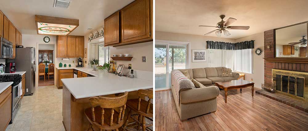 Kitchen and Living Room at Spanish Broom Drive