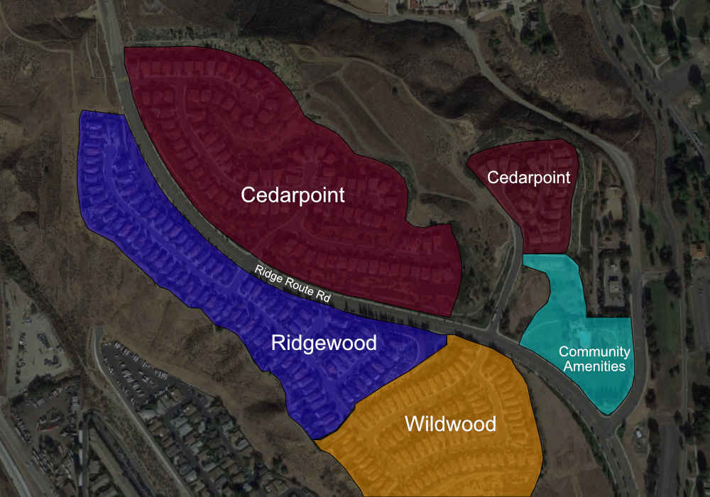 Northlake Map of Subdivisions