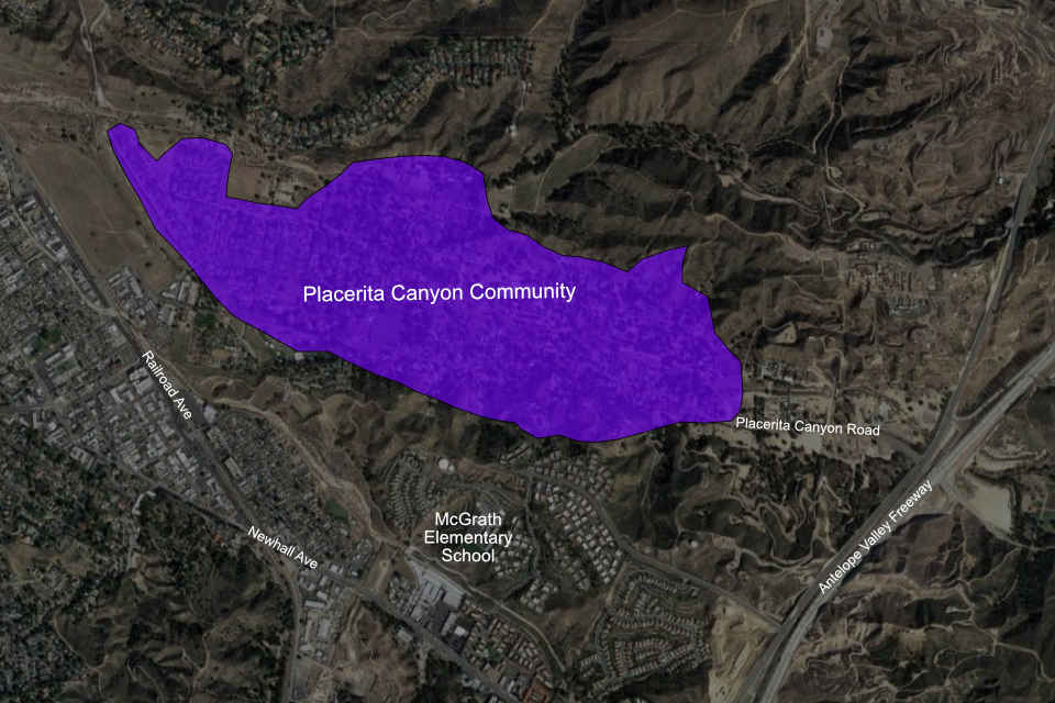 Placerita Canyon Map