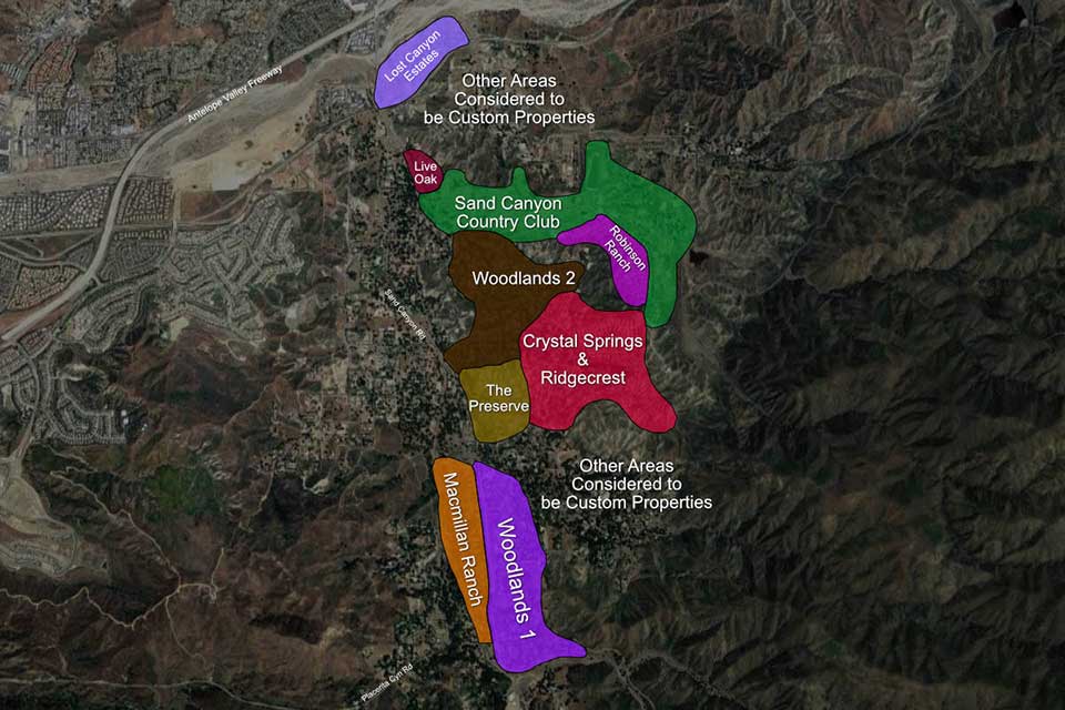 Sand Canyon Subdivision Map