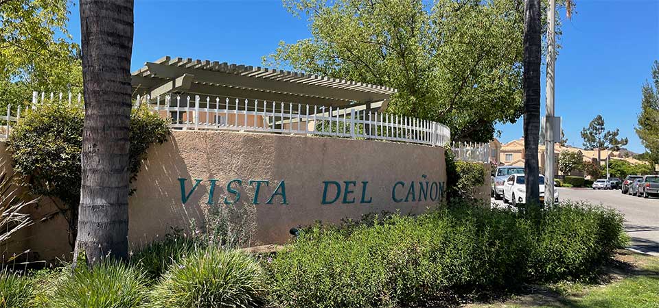 Vista Del Canon Neighborhood Sign