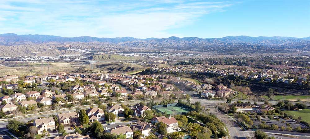 Aerial Shot of Valencia Westridge Homes