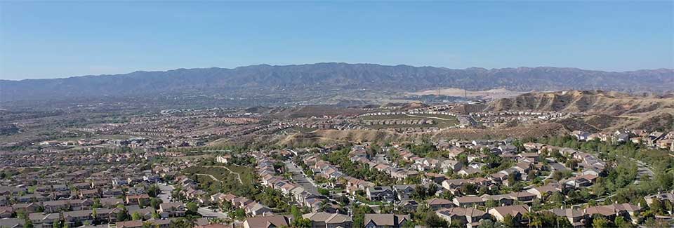 Aerial View of Homes in SCV