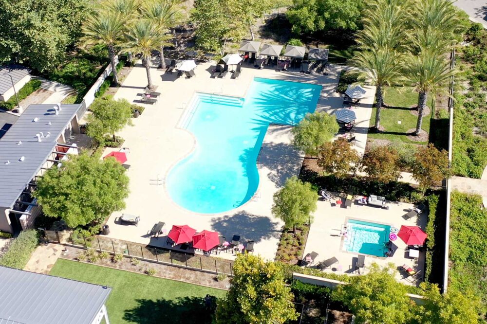 Aerial Shot of Five Knolls Pool