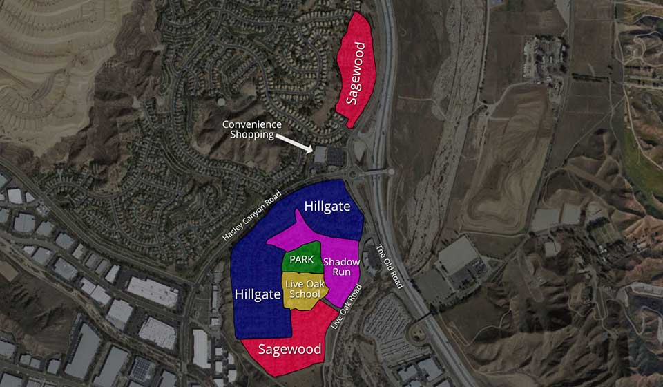 live oaks subdivision map