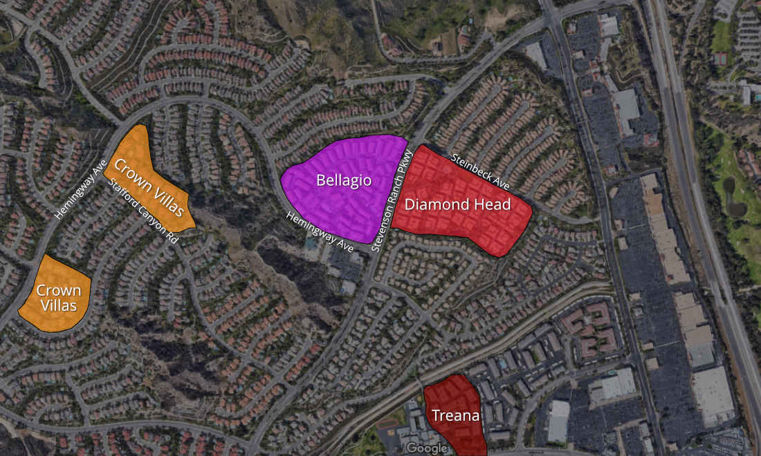 Map to Condos in Stevenson Ranch