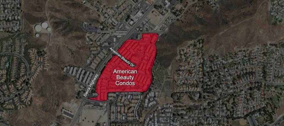 American Beauty Condominiums Map