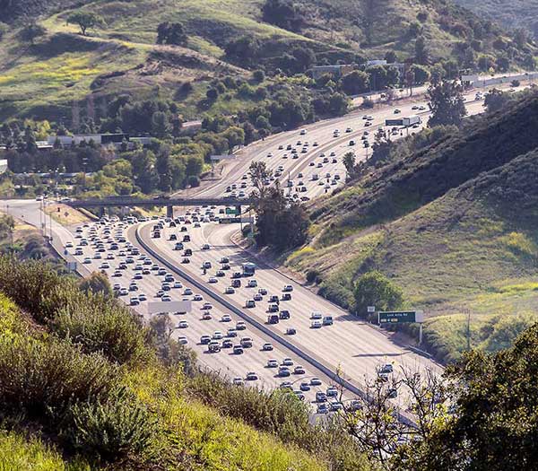 101 Freeway Interchange in San Fernando Valley