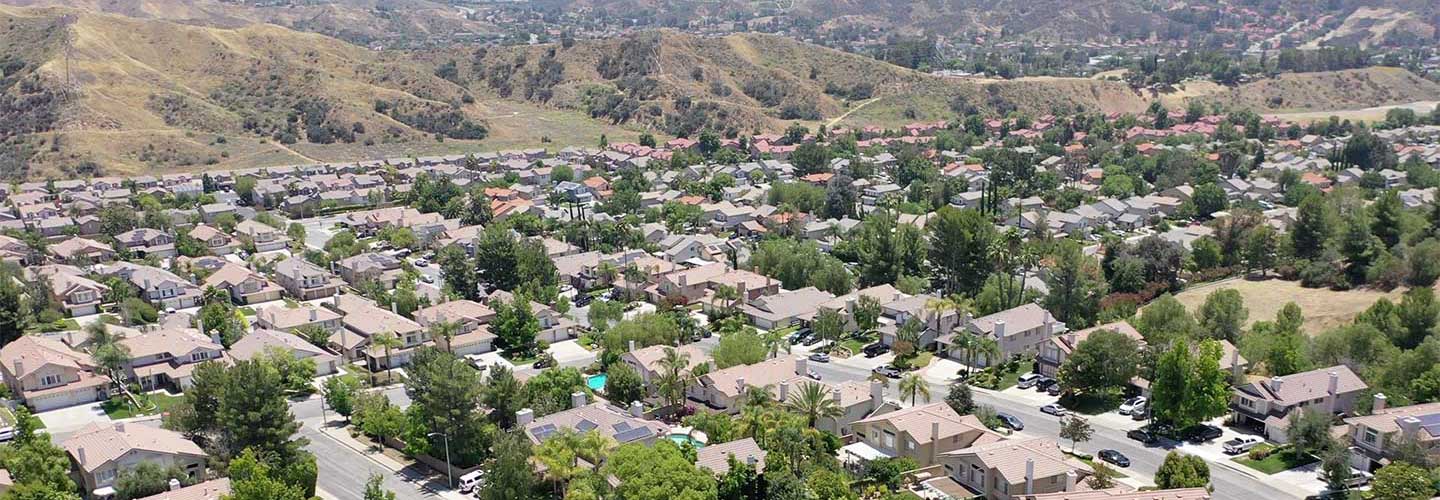 Birdseye view of Saugus CA